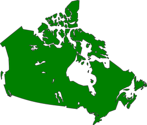 Map of Canada vector image