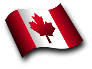 Kanadyjski machać flaga grafika wektorowa