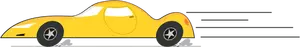 Vector illustraties van cartoon gele auto