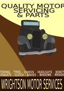 Eski model araba poster vektör görüntü