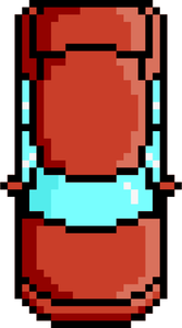 Vector image of red car pixel art