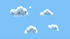 Nuvens de desenhos animados