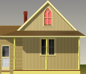 American Gothic Haus Vektor-illustration