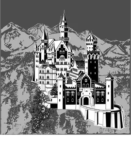 Schloss Neuschwanstein-Vektor-ClipArt