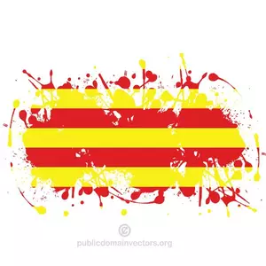 Geschilderde vlag van Catalonië
