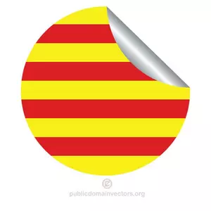 Etiqueta engomada de la bandera catalana