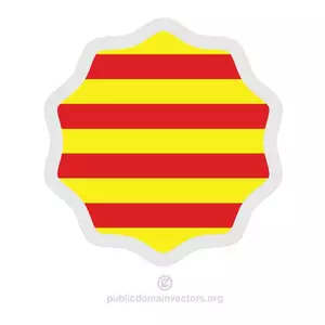 Bandeira catalã dentro da etiqueta