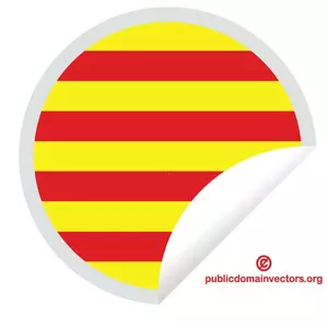 Adesivo com a bandeira da Catalunha