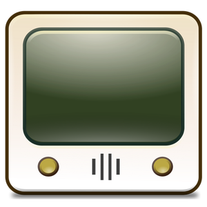 Vecchio televisore CRT illustrazione vettoriale