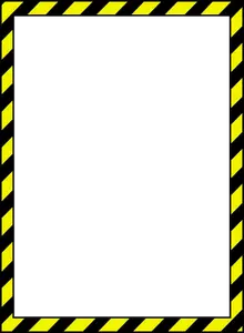 Vector image of caution style border