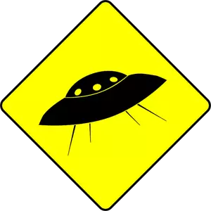 UFOs caution sign vector image