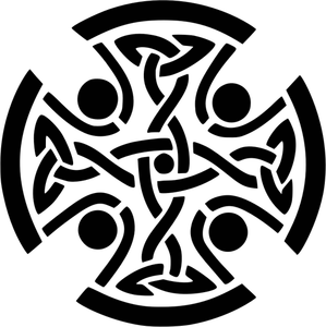 Keltisch kruis vector silhouet