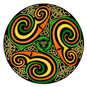 Vector image of Celtic whirl design