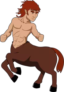 Vectorafbeeldingen van roodharige centaur