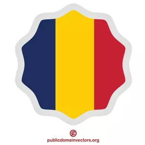 Etiqueta da bandeira do Chade