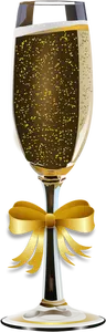 Vektorgrafikk utklipp av glass champagne