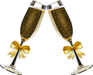 Ilustracja wektorowa okulary szampana