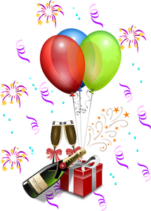 Illustration vectorielle de cadeaux pour la fête