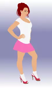 Cheerleader girl vector graphics