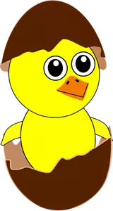 Funny chick vector image