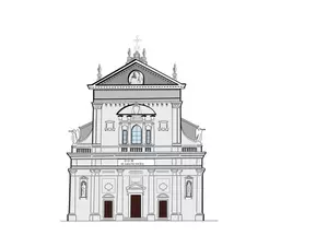 San Rocco kirken i Miasino vektor image