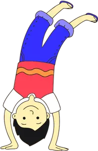 Dziecko robi gimnastic