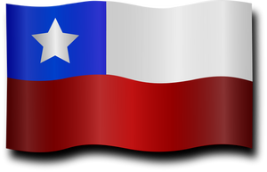 Bandera chilena ventosa clip arte vectorial