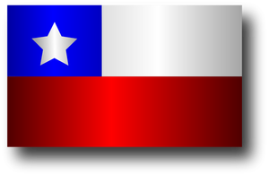 Platt chilenska flaggan vektorgrafik