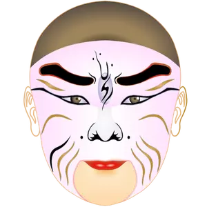 Vektor illustration av lady i mask