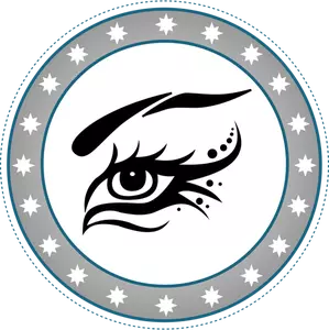 Gambar burung mata logo vektor
