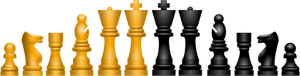 Vector de la imagen de las figuras del ajedrez ordenados por altura