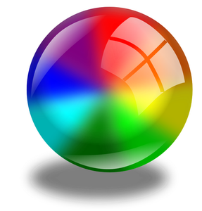 Colorful orb vector graphics