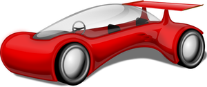 Futuristické červené auto vektorové ilustrace