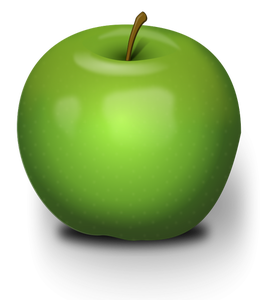 Vettoriale fotorealistica mela verde