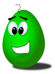 Groene komische ei vector afbeelding