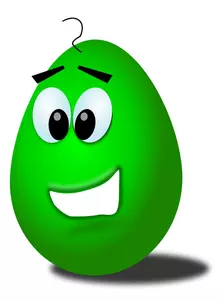 Imagem vetorial de ovo em quadrinhos verdes