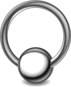 Body piercing ring vectorillustratie