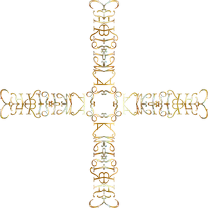 Weihnachten Kreuz aus Gold gemacht