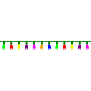 Immagine vettoriale di luci colorate di Natale
