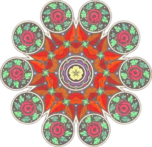 Colorful circular ornament