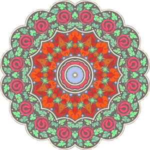 Circular colored ornament