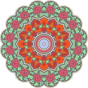 Ornament colorată circulară