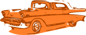 Oranžové klasické auto Vektor Klipart