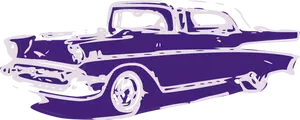 Imagem vetorial de carro clássico roxo
