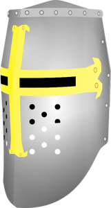 Crusader grote helm vectorillustratie