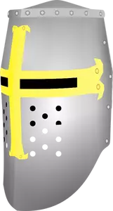 Crusader great helmet vector illustration