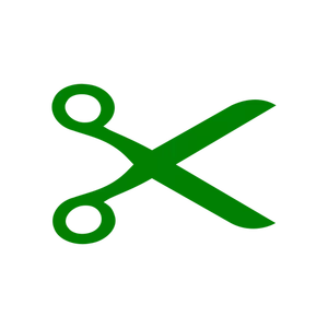 Vector clip art of green scissors