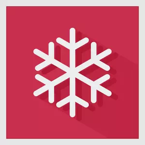 Vector graphics of winter snow crystal sign
