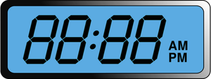 Cyfrowy LCD zegar wektorowa