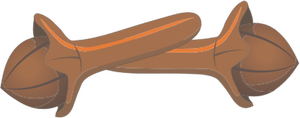 Immagine di vettore di due chiodi di garofano